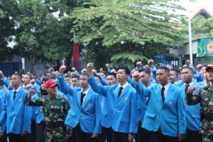 Mahasiswa ITN Malang Rindam VBrawijaya Malang bersemangat mengikuti PKKMB Tahun 2019
