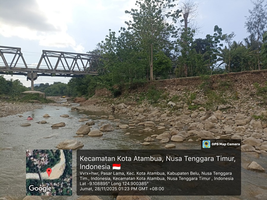 Lokasi penelitian mahasiswa Teknik Geodesi ITN Malang, Heribertus Nahak Seran di Daerah Aliran Sungai (DAS) Talau, Kabupaten Belu