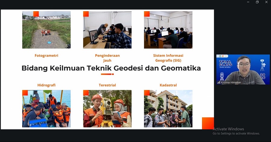 Krishna Himawan Subiyanto, ST., MSc., dosen Teknik Geodesi ITN Malang sekaligus pemateri Trial Class.