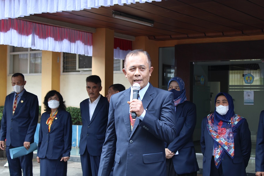 Dekan FTSP, ITN Malang, Dr. Ir. Hery Setyobudiarso M.Sc, saat memberi sambutan pada yudisium periode II FTSP ITN Malang 2022