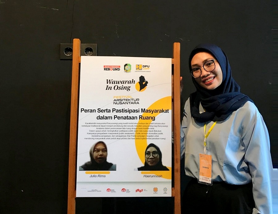 Haerunnisah, mahasiswa PWK S-1 ITN Malang juara 1 Lomba Public Speaking, Festival Arsitektur Nusantara Wawarah in Osing (WaOs) 2022