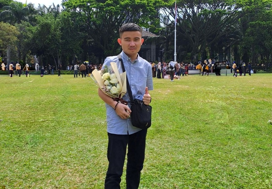 Abdul Gani Pandengkalu, mahasiswa Teknik Sipil S-1 ITN Malang saat menghadiri sebuah momen acara