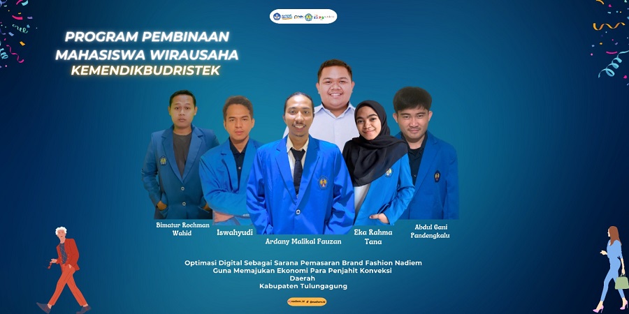 Anggota Tim Program Pembinaan Mahasiswa Wirausaha (P2MW) 2023 ITN Malang mengangkat Brand Fashion Muslim Nadiem
