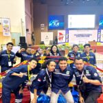 Tim Tri Dirandra, Teknik Sipil ITN Malang, bersama para dosen foto bersama Jembatan Barong Estungkara di KJI 2023.