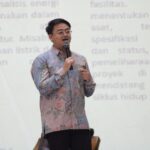 Akh Kamali Hidayat, BIM Officer Departemen Teknik dan Desain, PT Hutama Karya Infrastruktur (HKI) memberikan Seminar Digitalisasi Konstruksi di Teknik Sipil S-1 ITN Malang.