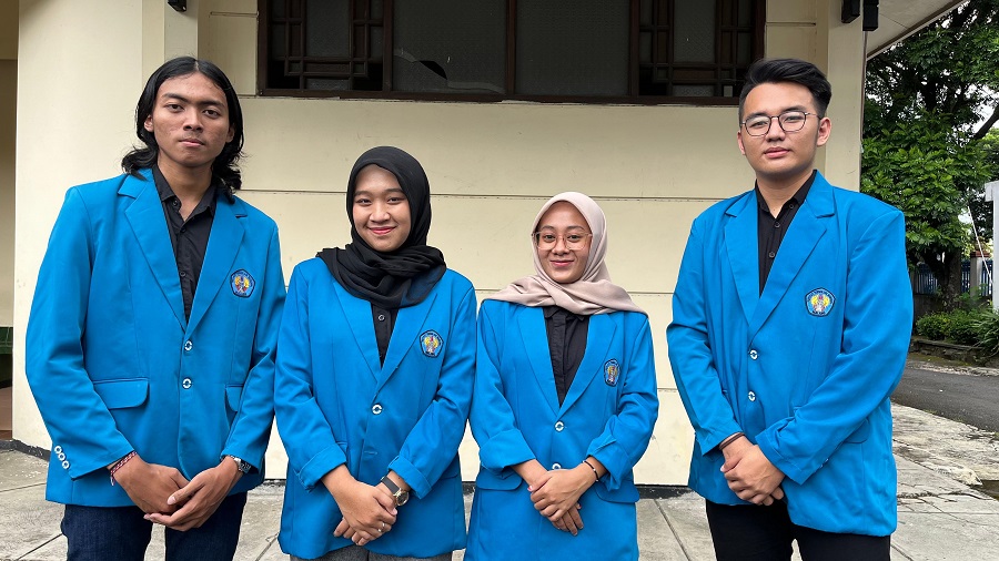 Tim PKM-RE 2024 ITN Malang. Ki-ka Biyyubahy Abdiellah Purwa Adji, Fatiha Nawra Azalea, Siti Maulidia, dan Akhmad Reza Syahputra.