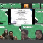 Tim mahasiswa PWK ITN Malang saat menerima awarding Juara 3 Esai Social Impact, 2nd Geo Science National Competition 2025 UM