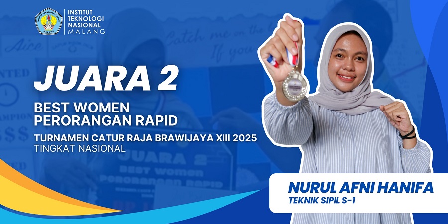 Nurul Afni Hanifa, Pecatur ITN Malang meraih Juara 2 Best Women Perorangan Rapid dalam Turnamen Catur Raja Brawijaya XIII (TCRB XIII) 2025 (2)