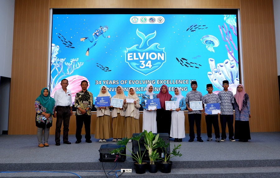 Para juara LKTI Elvion 34 Teknik Lingkungan ITN Malang